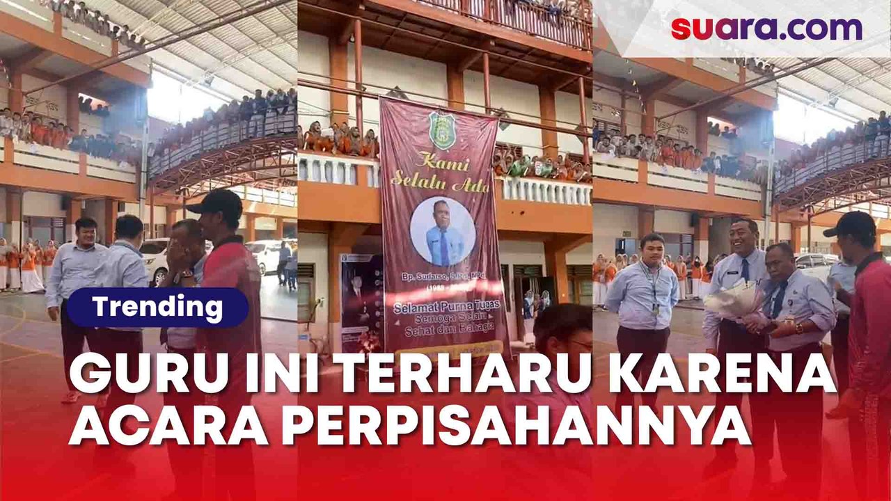 Perpisahan Guru di Sekolah ini Sukses Bikin Netizen Banjir Air Mata, Warganet: Ikut Haru, Pahlawan Tanpa Tanda Jasa