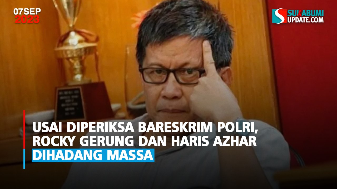 Usai Diperiksa Bareskrim Polri, Rocky Gerung dan Haris Azhar Dihadang Massa