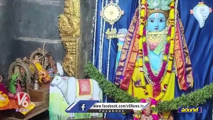 Sri Krishna Janmashtami Celebrations At Warangal Bhadrakali Temple _ V6 News (1)
