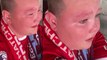 Disabled Liverpool fan cries during You'll Never Walk Alone after visiting Anfield for the first time