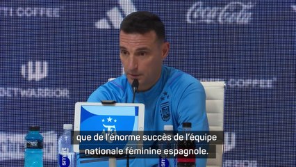 Scaloni sur Rubiales : "Dommage qu'on ne parle que de ça et pas du titre"