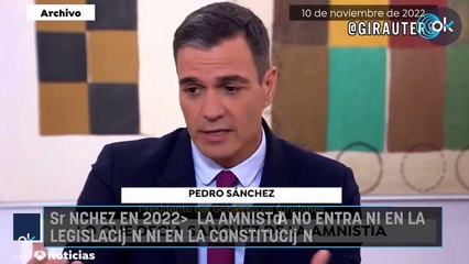 Sánchez en 2022: "La amnistía no entra ni en la legislación ni en la Constitución"