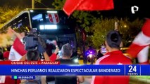 Paraguay vs. Perú: espectacular banderazo de hinchas peruanos en Ciudad del Este