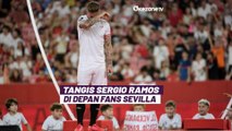 Tangis Pecah Sergio Ramos Saat Dikenalkan di Depan Ribuan Suporter Sevilla