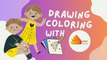 Menggambar, Melukis dan Mewarnai Pesawat untuk Anak dan Balita Cara Menggambar Mudah