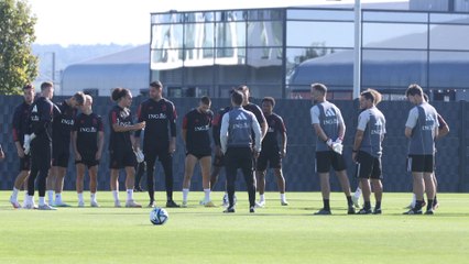 Les Diables rouges à l'entrainement jeudi 7 septembre avant le match contre l'Azerbaïdjan