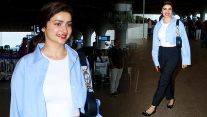 Eternal Grace: Prachi Desai's Casual Airport Ensemble