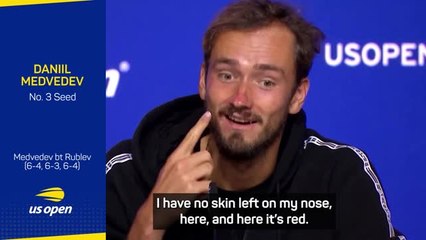 Medvedev has 'no skin left' after winning in the US Open heat