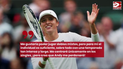 Iga Swiatek rechazó la oportunidad de jugar dobles con Andy Murray en el US Open