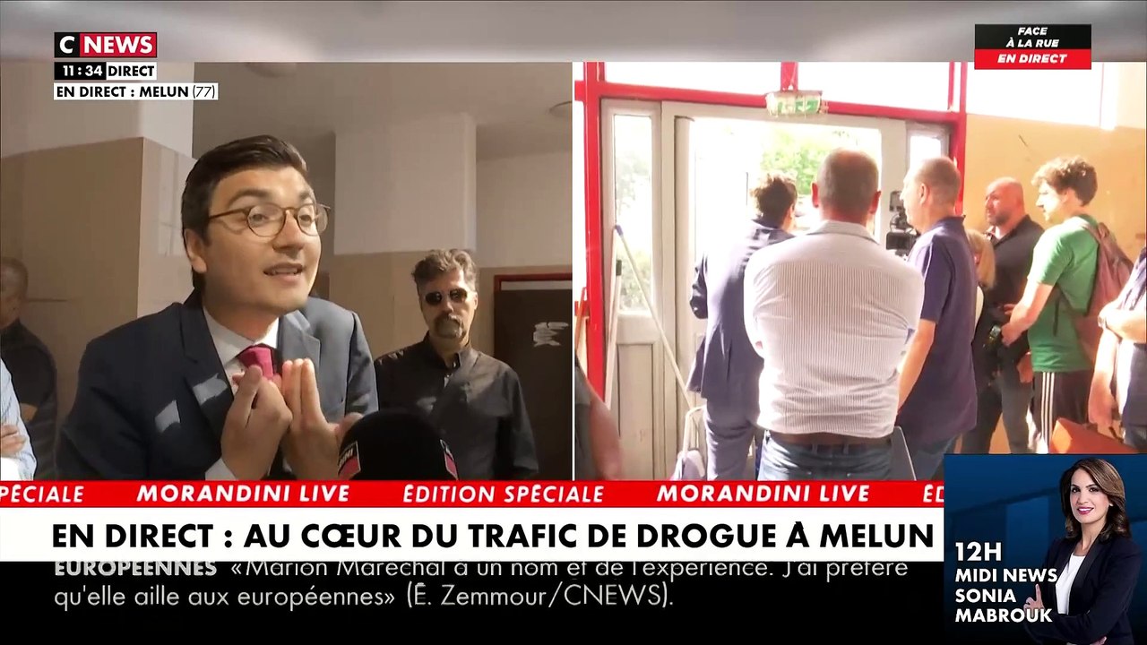 Trafic de drogue - Incident dans "Morandini Live" en direct de Melun quand un jeune prend à partie un des invités: "La misère tu ne la connais pas. Tu es né avec une cuillère d'argent dans la bouche" - VIDEO