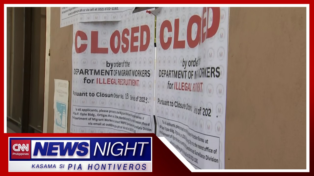 Opisinang dawit umano sa illegal recruitment pinadlock ng DMW | News Night