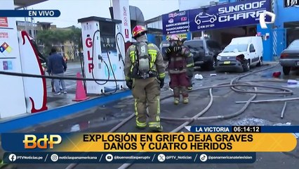 Explosión en grifo deja graves daños y cuatro heridos en La Victoria