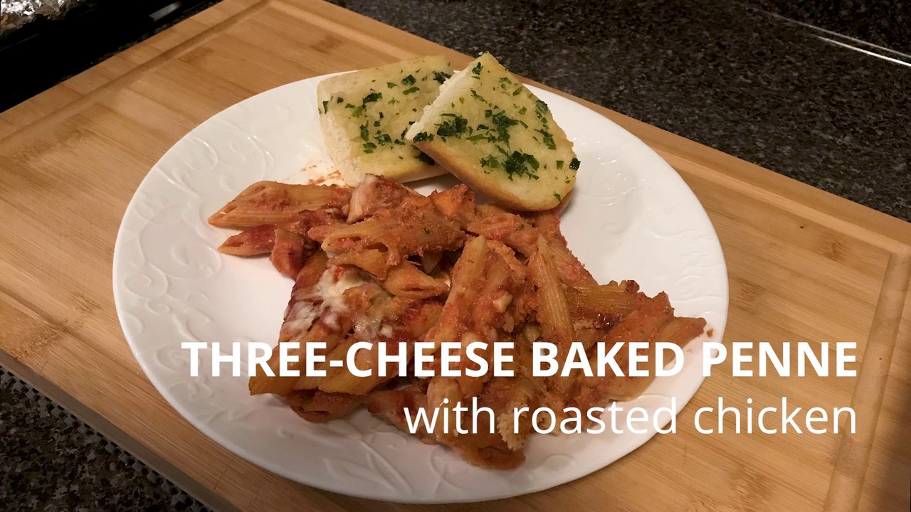 Three Cheese Baked Penne With Roasted Chicken | Delicious Tasty Roast  Recipe
