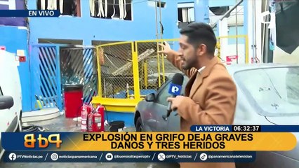 Explosión en grifo deja graves daños y cuatro heridos en La Victoria