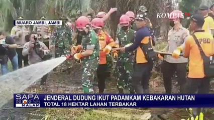 Jenderal Dudung Turun Tangan, Ikut Bantu Padamkan Kebakaran Lahan di Jambi