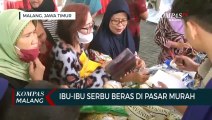 Harga Beras Mahal, Ibu-Ibu di Kota Malang Serbu Beras Murah!