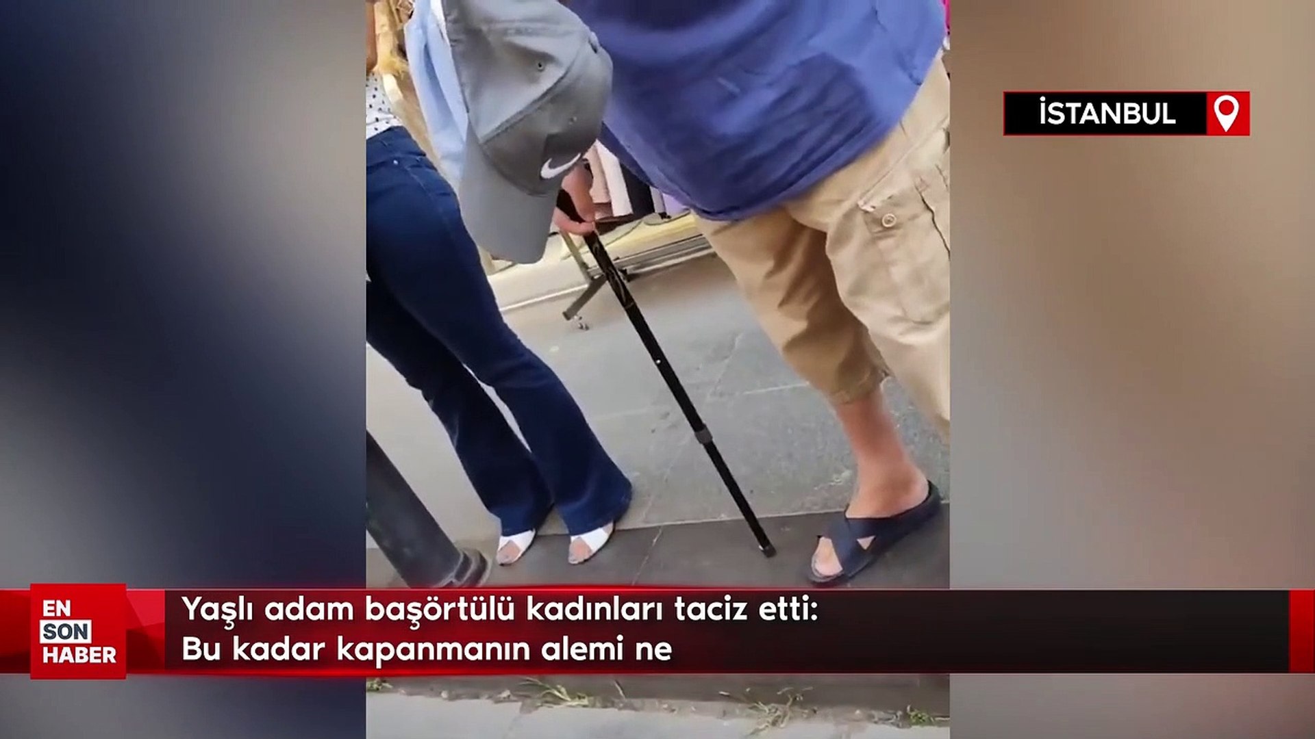 Yaşlı adam başörtülü kadınları taciz etti: Bu kadar kapanmanın alemi ne
