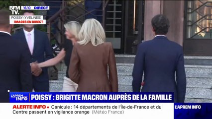 下载视频: Suicide d'un adolescent victime de harcèlement scolaire: Brigitte Macron rend visite à la famille à Poissy