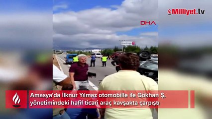 İki araç kavşakta çarpıştı! 2 yaşındaki çocuk öldü, 8 kişi yaralandı