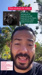 Andariego hizo una parada y le roban equipos de grabación y dinero en efectivo