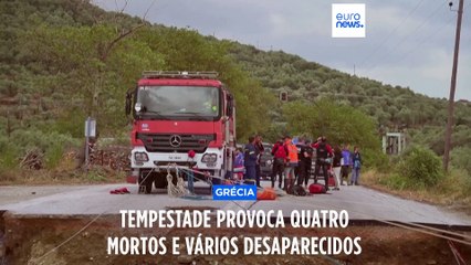 Tempestade "Daniel" provoca quatro mortos e vários desaparecidos na Grécia