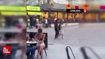 Ankara’da sokak köpekleri, küçük çocuğu olan bir kadının etrafını çevirdi
