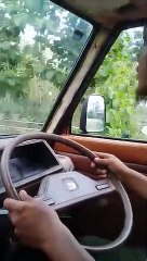 First, the steering wheel of an old Hijet 1000 car , Pertama setir mobil tua Hijet 1000