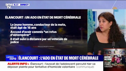Élancourt: l'avocat de la famille de l'adolescent victime d'une collision avec une voiture de police affirme qu'il est en état de mort cérébrale et non décédé, comme indiqué par le parquet hier