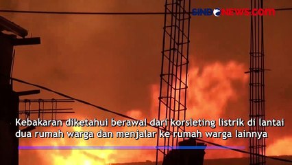 Diduga akibat Korsleting Listrik, Puluhan Rumah di Tambora, Jakarta Barat Terbakar