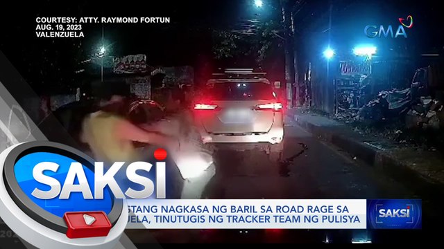 Motoristang nagkasa ng baril sa road rage sa Valenzuela, tinutugis ng tracker team ng pulisya | Saksi