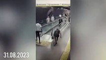 Metronun yürüyen merdivenlerine sabotaj