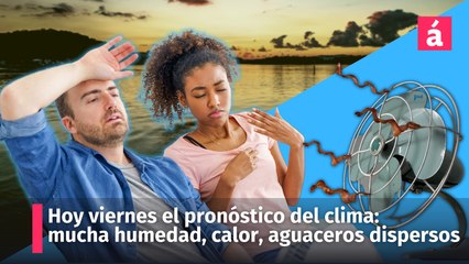 Hoy viernes 8, el pronóstico del clima: mucha humedad, calor, aguaceros dispersos