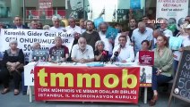 500ème jour des arrestations de Gezi... Action devant le TMMOB à Istanbul： ＂Le gouvernement de l'AKP tente d'entacher le brillant visage de Gezi avec des manipulations...