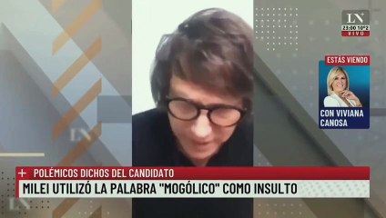 Milei usó la palabra "mogólico" como insulto