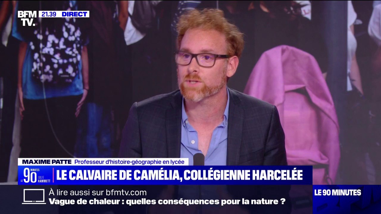 "Je n'avais pas vraiment vu les choses": Maxime Patte (professeur d'histoire-géographie en lycée) témoigne du harcèlement scolaire subi par l'une de ses élèves