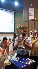 Wahab Riaz Unveils the Glorious ICC Cricket World Cup Trophy at UCP Lahore, Pakistan #cricket #cwc