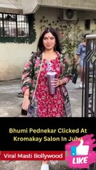 Bhumi Pednekar Clicked At Kromakay Salon In Juhu