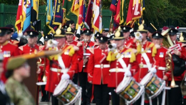 Remembrance service for military and civilian personnel, held at Eden Camp