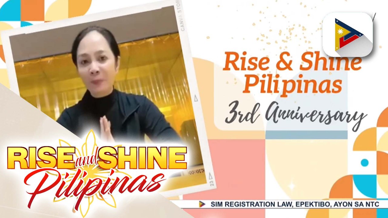 Pagbati mula kay Jinky Delos Santos sa Rise and Shine Pilipinas video
