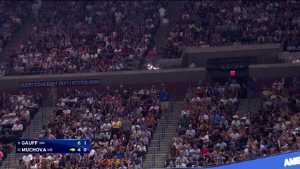 Protestors interrupt Gauff-Muchova semi-final
