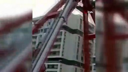 Lunaparkta korkutan anlar! Metrelerce yüksekten aşağı düştü
