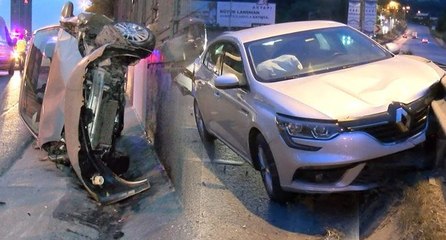 İki otomobil çarpıştı: Sürücü yaralı arkadaşını bırakıp kaçtı