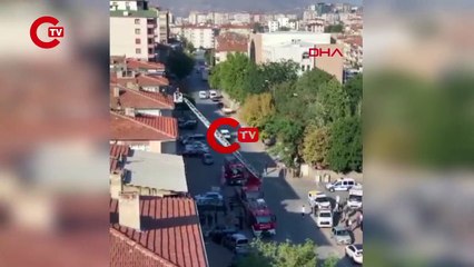 Kayseri'de 3 katlı binada korkutan yangın Bina tahliye edildi!