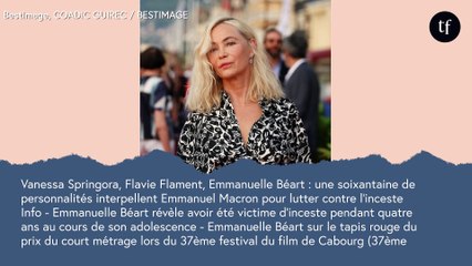 Vanessa Springora, Flavie Flament, Emmanuelle Béart : plus de 60 personnalités interpellent Emmanuel Macron pour maintenir la commission de lutte contre l'inceste