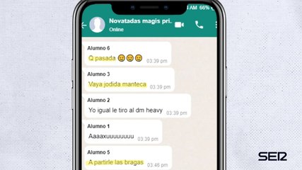 "Hay que partirles las bragas": los mensajes en el grupo de WhatsApp de los estudiantes de Magisterio de la Universidad de La Rioja a sus nuevas compañeras