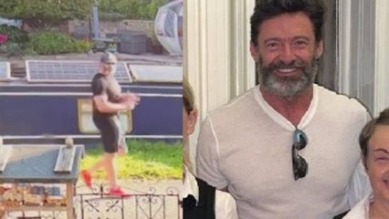 Mum amazed after Hugh Jackman stops to admire her kids' egg stall