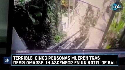 Terrible: cinco personas mueren tras desplomarse un ascensor en un hotel de Bali