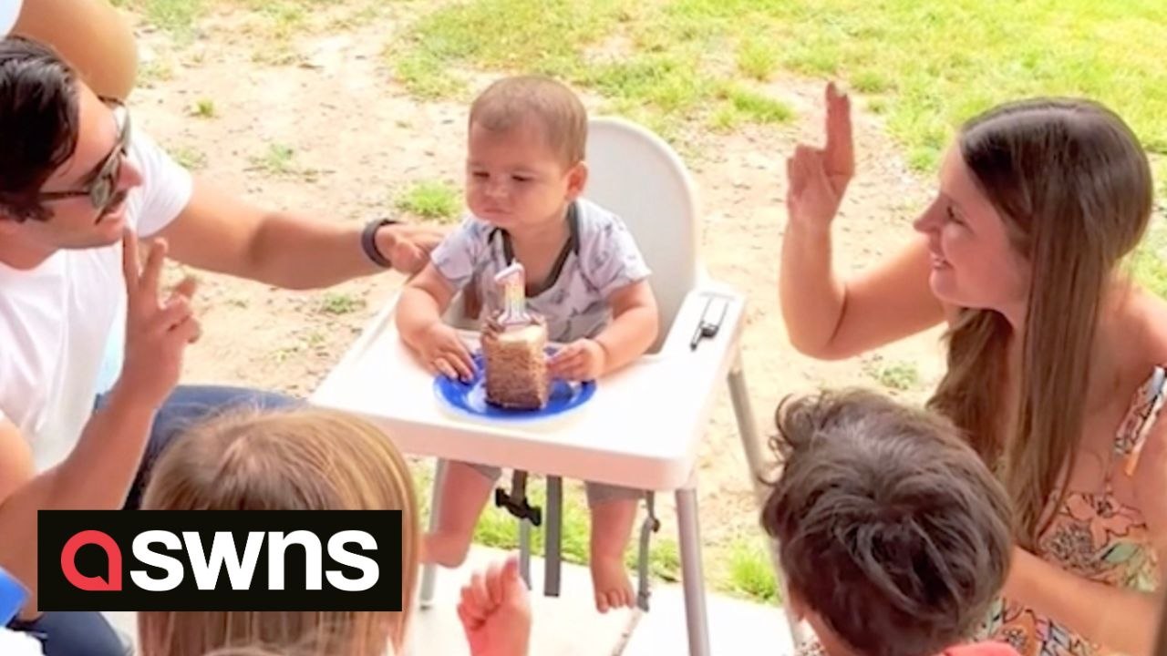 Entire family learned 'happy birthday' in sign language in time for deaf baby's first birthday