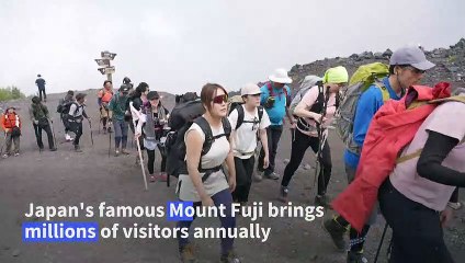Japan's world famous Mount Fuji grapples with crowds