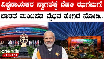 G20 ಶೃಂಗಸಭೆಗಾಗಿ ದೆಹಲಿಯ ಭಾರತ ಮಂಟಪ ಫುಲ್‌ ಮಿಂಚಿಂಗ್!! ಭಾರತ ಮಂಟಪದ ವೈಭವ ನೋಡಿ
